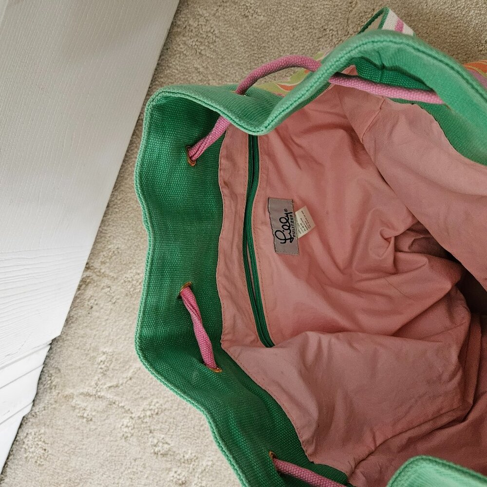 Lilly Pulitzer bucket tote bag